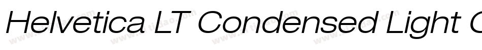 Helvetica LT Condensed Light Oblique字体转换